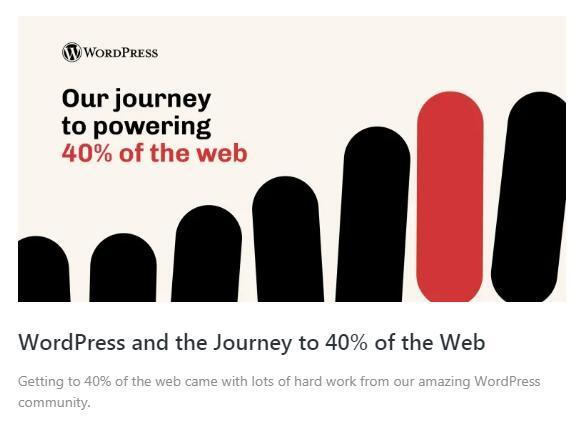 2021年WordPress市場份額突破40%